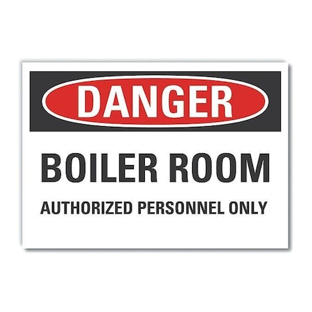 Danger Sign, 10 in H, 14 in W, Non-PVC Polymer, Horizontal Rectangle, English, LCU4-0553-ED_14x10 MPN:LCU4-0553-ED_14x10