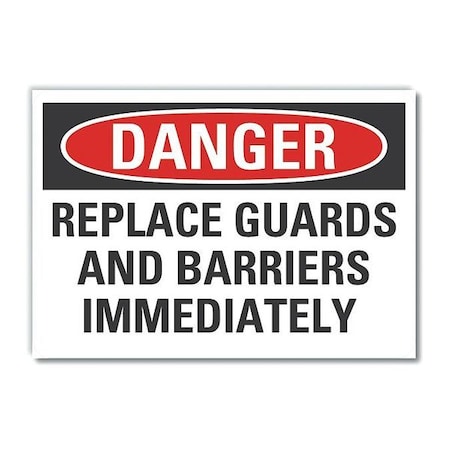 Danger Sign, 10 in Height, 14 in Width, Non-PVC Polymer, Horizontal Rectangle, English MPN:LCU4-0579-ED_14x10