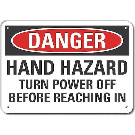 Reflective Machine & Operation Danger Sign, 7 in Height, 10 in Width, Aluminum, Vertical Rectangle MPN:LCU4-0618-RA_10X7