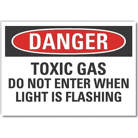 Toxic Materials Danger Label, 7 in H, 10 in W, Polyester, Vertical Rectangle, LCU4-0619-ND_10X7 MPN:LCU4-0619-ND_10X7