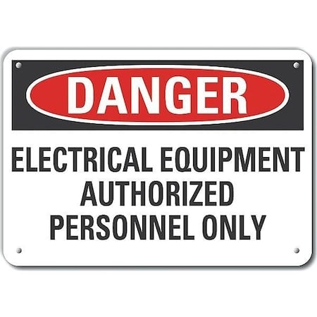 Decal, Danger Electrical Hazard, 10 x 7