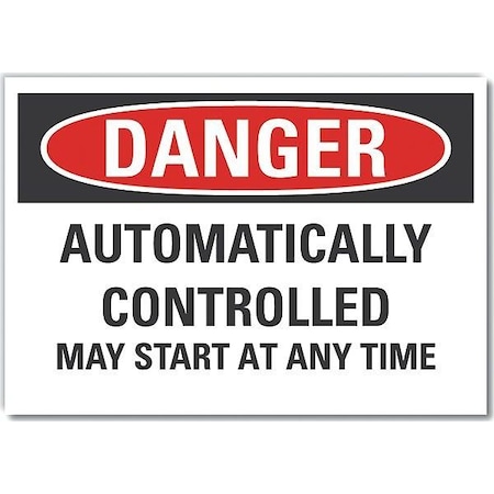 Danger Sign, 7 in Height, 10 in Width, Non-PVC Polymer, Vertical Rectangle, English MPN:LCU4-0621-ED_10x7