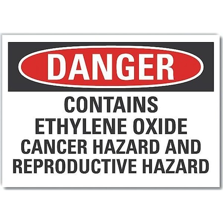 Danger Sign, 7 in H, 10 in W, Non-PVC Polymer, Vertical Rectangle, English, LCU4-0679-ED_10x7 MPN:LCU4-0679-ED_10x7