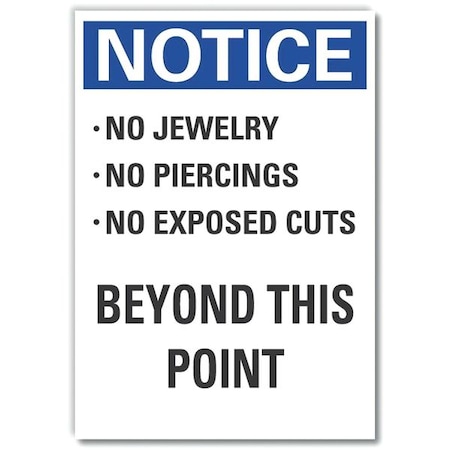 No jewelry no piercings no exposed cuts beyond this point, 7 in W x 10 in H, LCU5-0263-ED_7x10 MPN:LCU5-0263-ED_7x10