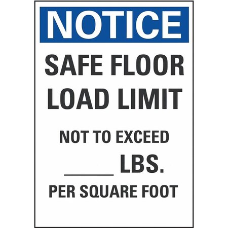 Safe floor load limit not to exceed _ lbs. Per square foot., 7 in W x 10 in H, LCU5-0270-ED_7x10 MPN:LCU5-0270-ED_7x10