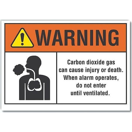 Warning Sign, 7 in H, 10 in W, Non-PVC Polymer, Vertical Rectangle, English, LCU6-0015-ED_10x7 MPN:LCU6-0015-ED_10x7