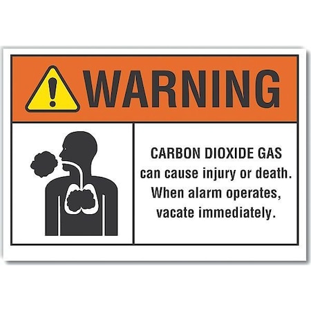 Warning Sign, 10 in H, 14 in W, Non-PVC Polymer, Horizontal Rectangle, English, LCU6-0017-ED_14x10 MPN:LCU6-0017-ED_14x10
