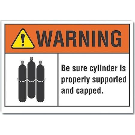Warning Sign, 7 in H, 10 in W, Non-PVC Polymer, Vertical Rectangle, English, LCU6-0020-ED_10x7 MPN:LCU6-0020-ED_10x7