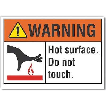 Warning Sign, 10 in H, 14 in W, Non-PVC Polymer, Horizontal Rectangle, English, LCU6-0023-ED_14x10 MPN:LCU6-0023-ED_14x10