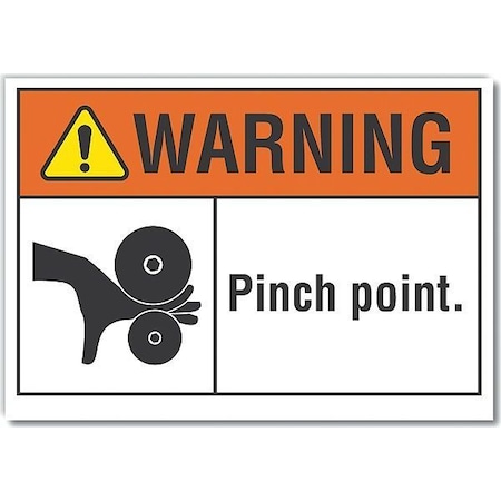 Warning Sign, 10 in Height, 14 in Width, Non-PVC Polymer, Horizontal Rectangle, English MPN:LCU6-0026-ED_14x10