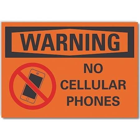 Warning Sign, 7 in H, 10 in W, Non-PVC Polymer, Vertical Rectangle, English, LCU6-0044-ED_10x7 MPN:LCU6-0044-ED_10x7