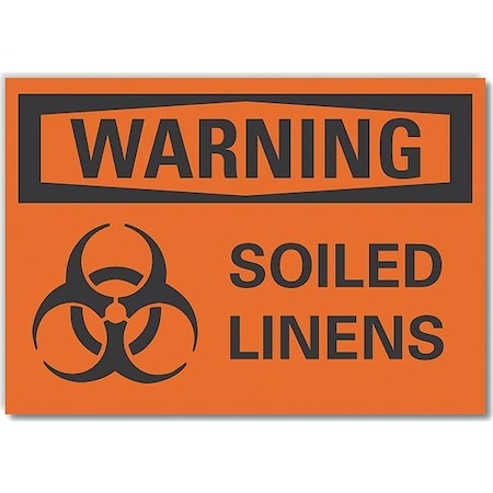 Warning Sign, 10 in H, 14 in W, Non-PVC Polymer, Horizontal Rectangle, English, LCU6-0047-ED_14x10 MPN:LCU6-0047-ED_14x10
