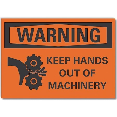 Warning Sign, 7 in Height, 10 in Width, Non-PVC Polymer, Vertical Rectangle, English MPN:LCU6-0055-ED_10x7
