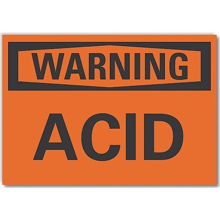 Warning Sign, 10 in H, 14 in W, Non-PVC Polymer, Horizontal Rectangle, English, LCU6-0069-ED_14x10 MPN:LCU6-0069-ED_14x10
