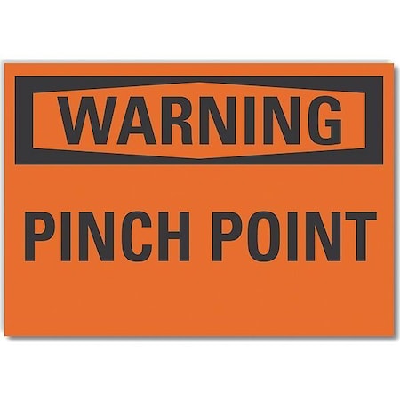 Warning Sign, 10 in Height, 14 in Width, Non-PVC Polymer, Horizontal Rectangle, English MPN:LCU6-0079-ED_14x10