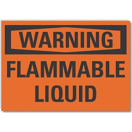 Warning Sign, 10 in H, 14 in W, Non-PVC Polymer, Horizontal Rectangle, English, LCU6-0090-ED_14x10 MPN:LCU6-0090-ED_14x10