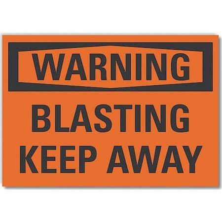 Warning Sign, 10 in Height, 14 in Width, Non-PVC Polymer, Horizontal Rectangle, English MPN:LCU6-0094-ED_14x10