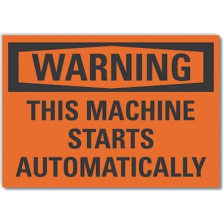 Warning Sign, 10 in Height, 14 in Width, Non-PVC Polymer, Horizontal Rectangle, English MPN:LCU6-0114-ED_14x10