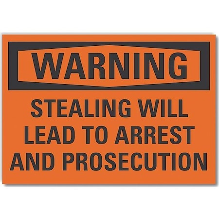 Warning Sign, 10 in H, 14 in W, Non-PVC Polymer, Horizontal Rectangle, English, LCU6-0144-ED_14x10 MPN:LCU6-0144-ED_14x10
