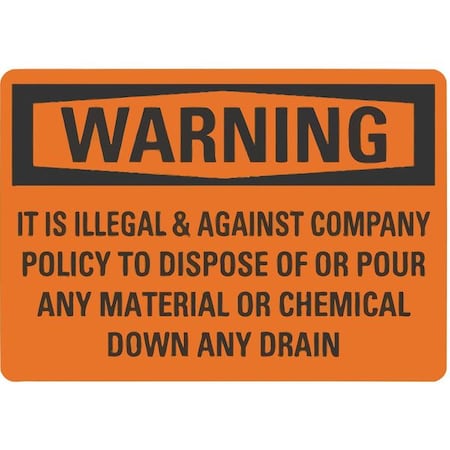 Warning Sign, 14 in H, 10 in W, Non-PVC Polymer, Vertical Rectangle, English, LCU6-0175-ED_10x14 MPN:LCU6-0175-ED_10x14