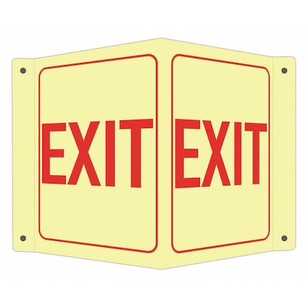 Exit Sign, Recycled Aluminum, 7-1/2