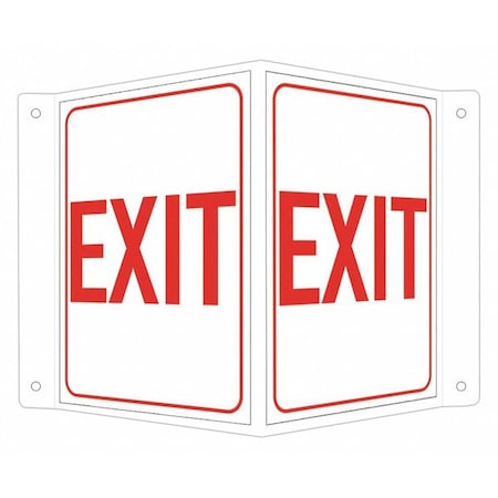 Exit Sign, Recycled Aluminum, 7-1/2