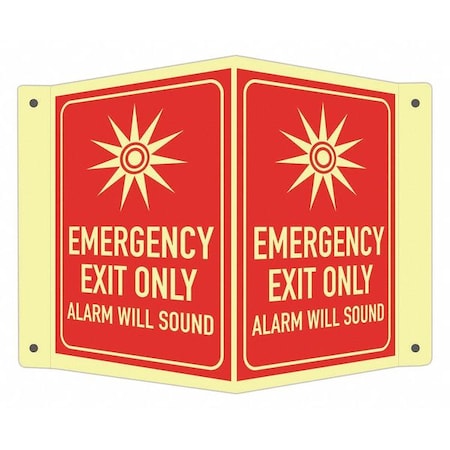 Exit Sign, Recycled Aluminum, 7-1/2