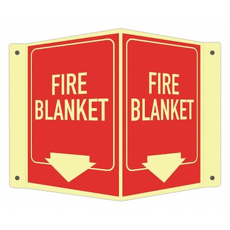 Safety Sign, 6 in Height, 7 1/2 in Width, Aluminum, V-Shape Projection, English MPN:LCVB-0005-GA_4x6