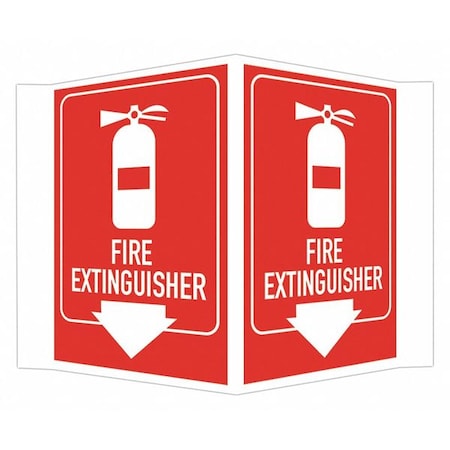 Fire Extinguisher Sign, 6x7 1/2in, Alumin MPN:LCVB-0008-NA_4x6