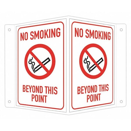 Facility Sign, 6 in H, 7 1/2 in W, V-Shape Projection, English, LCVB-0011-RA_4x6 MPN:LCVB-0011-RA_4x6