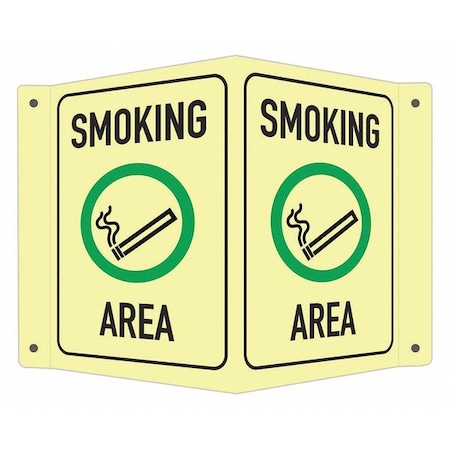 Safety Sign, 6 in H, 7 1/2 in W, V-Shape Projection, English, LCVB-0012-GA_4x6 MPN:LCVB-0012-GA_4x6