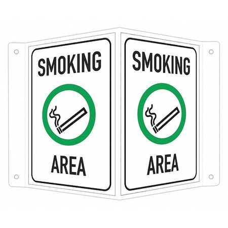 Safety Sign, 6 in H, 7 1/2 in W, V-Shape Projection, English, LCVB-0012-NA_4x6 MPN:LCVB-0012-NA_4x6
