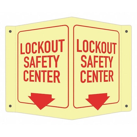 Safety Sign, 6 in Height, 7 1/2 in Width, Aluminum, V-Shape Projection, English MPN:LCVB-0021-GA_4x6