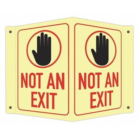 Exit Sign, Recycled Aluminum, 7-1/2