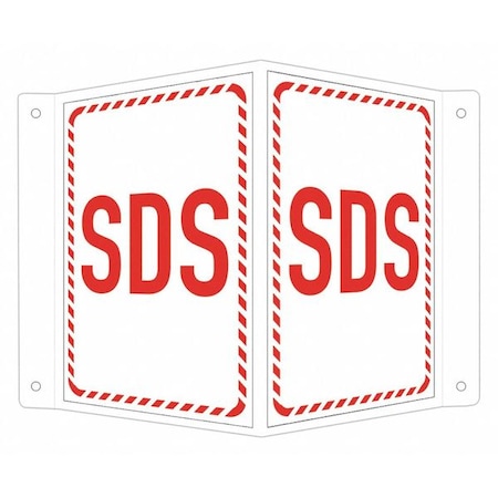 Safety Sign, 6 in Height, 7 1/2 in Width, Aluminum, V-Shape Projection, English MPN:LCVB-0028-NA_4x6