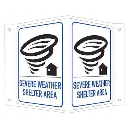 Safety Sign, 6 in Height, 7 1/2 in Width, Aluminum, V-Shape Projection, English MPN:LCVB-0030-NA_4x6