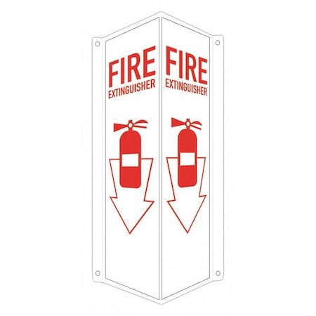 Fire Extinguisher Sign, 18x8x3in, Aluminum MPN:LCVB-0043-RA_4x18