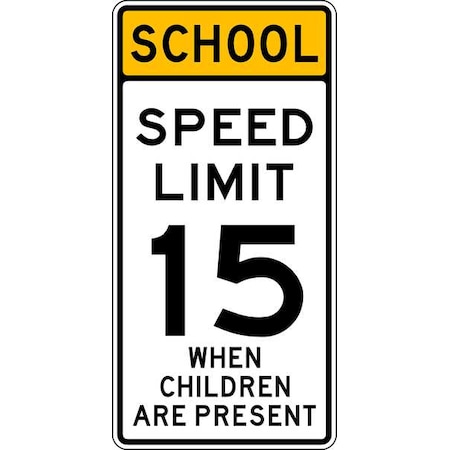 Slow Children At Play Traffic Sign, 48 in Height, 24 in Width, Aluminum, Vertical Rectangle MPN:S5-1-24DA