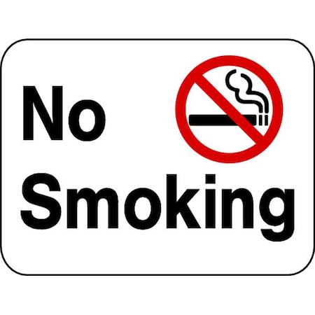 No Smoking Sign, 18 in H, 24 in W, Horizontal Rectangle, English, SM-022-24HA MPN:SM-022-24HA