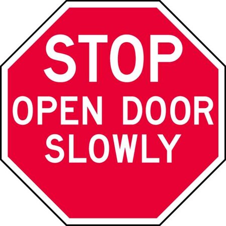 Facility Traffic Sign, 12 in W, 12 in H, Aluminum, Red MPN:ST-027-12HA