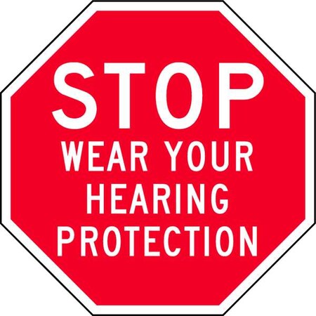 Caution Sign, 12 x 12In, WHT/R, AL, ENG, Text MPN:ST-033-12HA