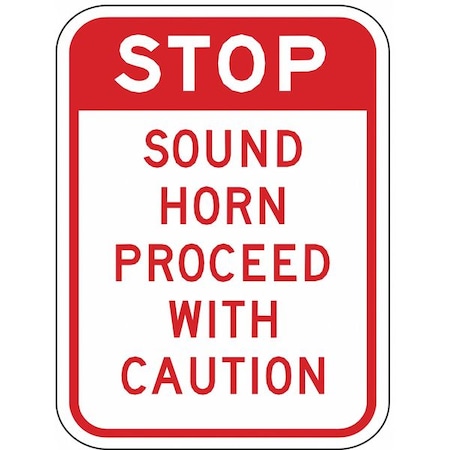 Traffic Sign, 18 in H, 12 in W, Aluminum, Vertical Rectangle, English, ST-052-12HA MPN:ST-052-12HA