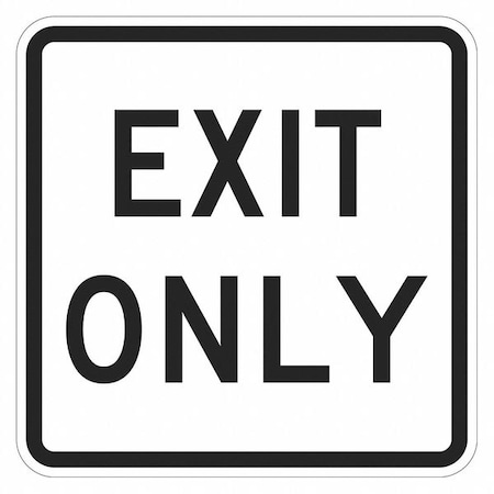Exit Sign For Parking Lots, 18 in H, 18 in W, Aluminum, Square, English, T1-1023-EG_18x18 MPN:T1-1023-EG_18x18
