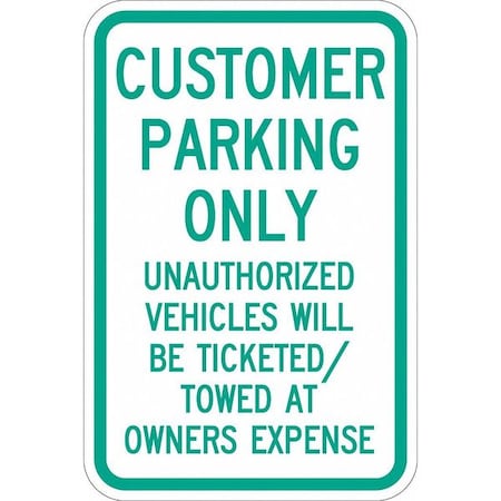 Customer Parking Sign, 18