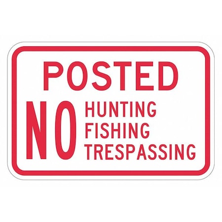 Warning Sign, 12 in H, 18 in W, Aluminum, Horizontal Rectangle, English, T1-1086-EG_18x12 MPN:T1-1086-EG_18x12