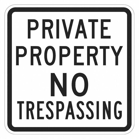 Warning Sign, 18 in H, 18 in W, Aluminum, Square, English, T1-1097-DG_18x18 MPN:T1-1097-DG_18x18