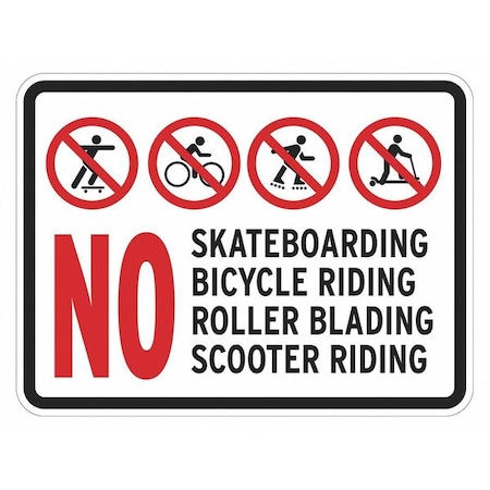 Warning Sign, 12 in H, 18 in W, Aluminum, Horizontal Rectangle, English, T1-1110-EG_18x12 MPN:T1-1110-EG_18x12