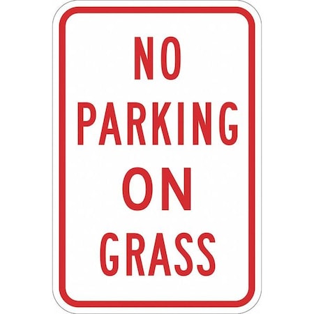 No Parking On Grass Sign, 18