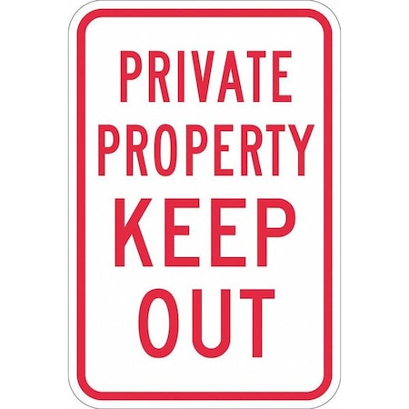 Facility Sign, 18 in H, 12 in W, Aluminum, Vertical Rectangle, English, T1-1168-DG_12x18 MPN:T1-1168-DG_12x18