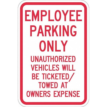 Employee Parking Sign, 18